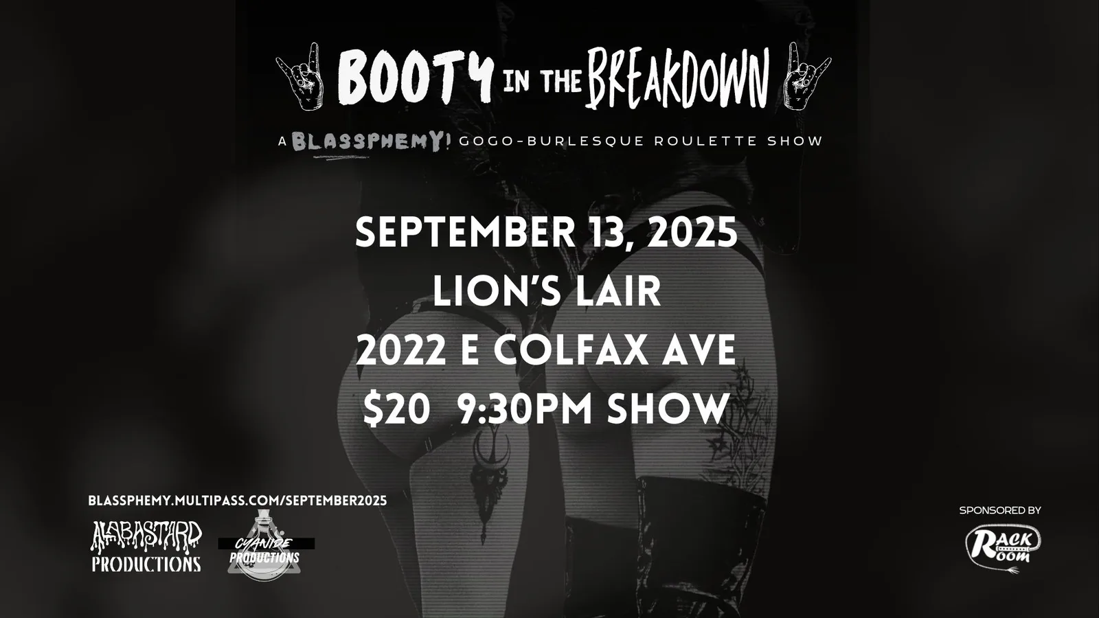 Booty in the Breakdown: A Blassphemy! Metal Go-Go Burlesque Roulette Show
