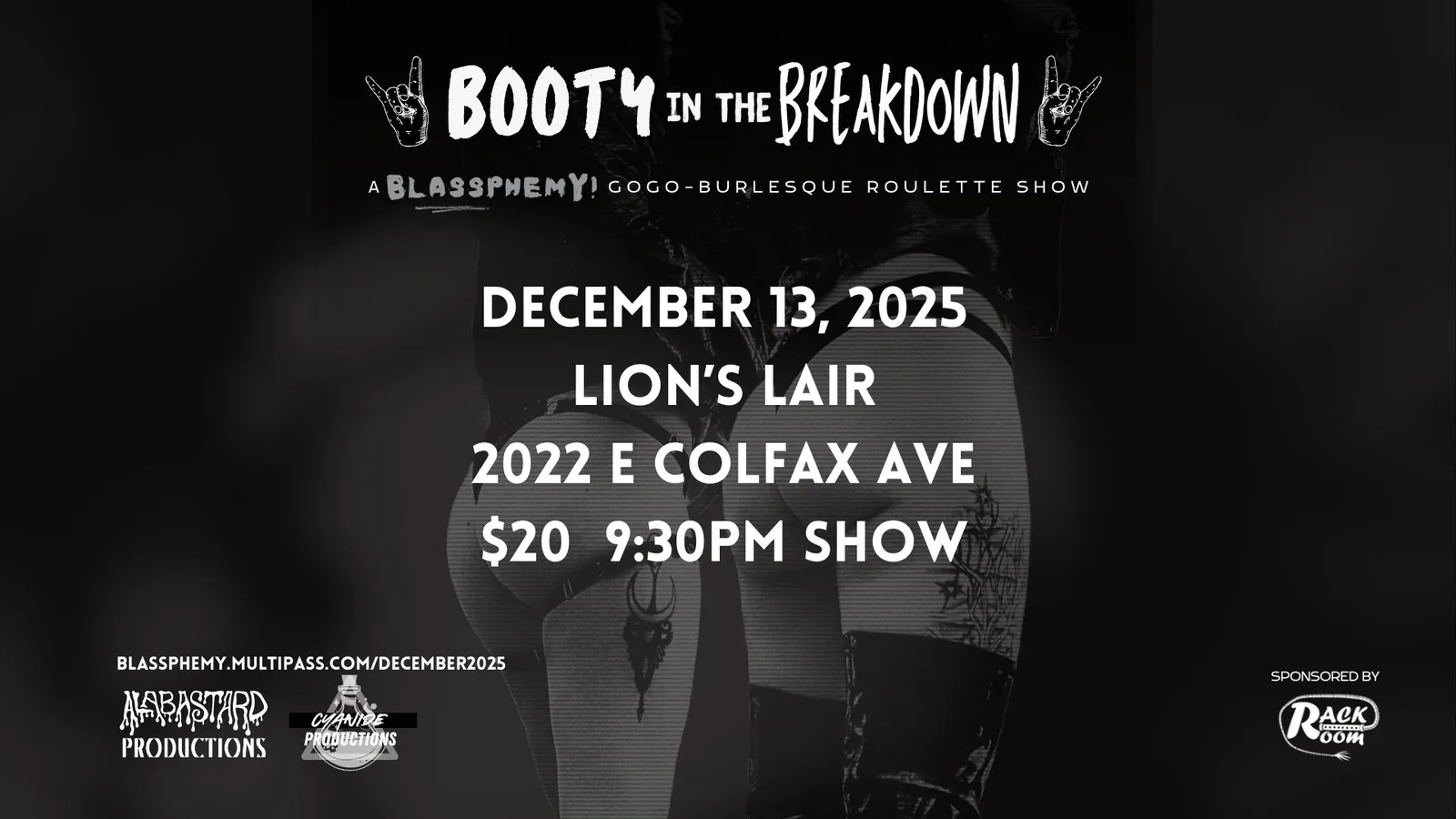 Booty in the Breakdown: A Blassphemy! Metal Go-Go Burlesque Roulette Show